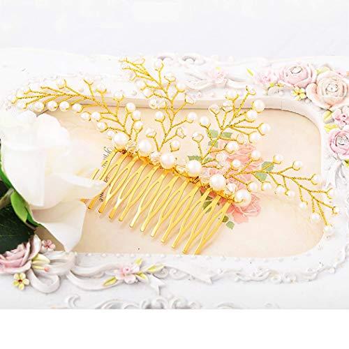 Barode Barode Bridal Headpiece Crystal Hair Comb Pearl Wedding Hair Accessories for Women and Girls