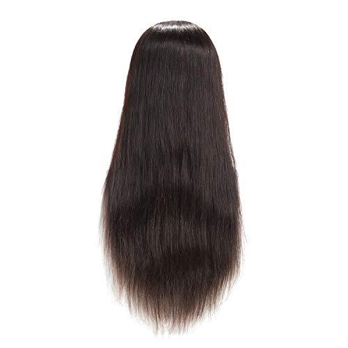 training head 24"-26" 100% Human Hair Mannequin Head Training Head Cosmetology Manikin Head Doll Head with Free Clamp (black)