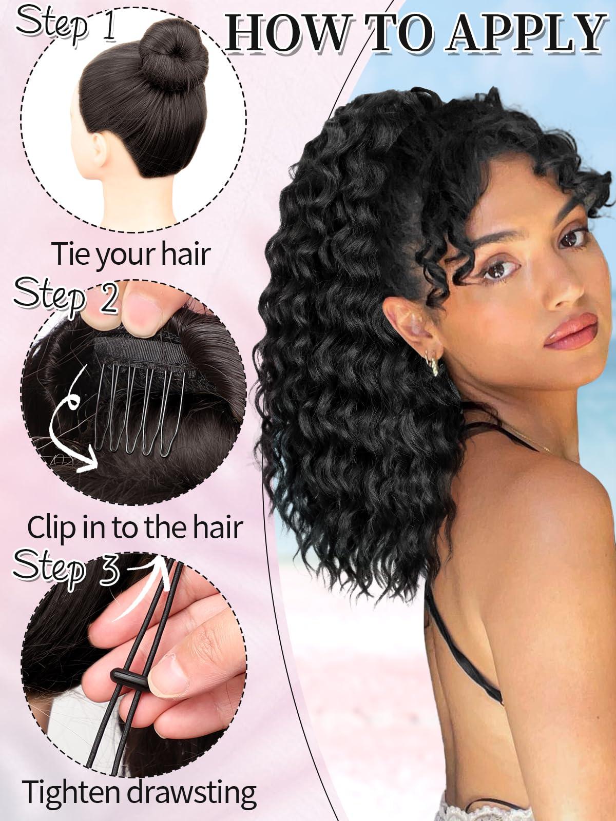 KooKaStyle wavy ponytail & curly ponytail