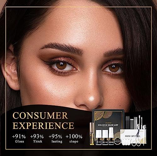 DONG RHYME DONG RHYME Brow Lamination Kit, Professional Eyebrow Lamination Kit, Semi-Permanent Brow Lift Kit, Long Lasting 6-8 Weeks Bushy & Full Brows Easy to Use Eyebrow Lift Kit at Home DIY