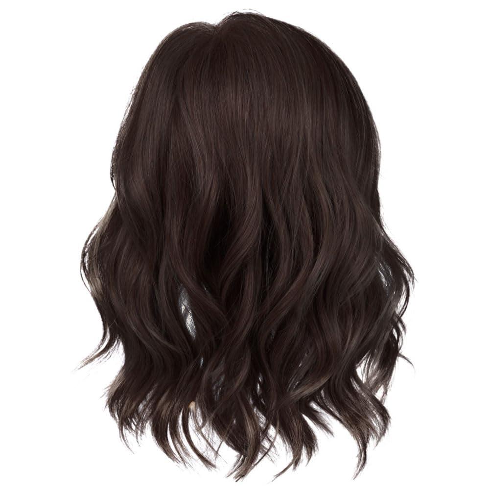 Hair u wear Raquel Welch Simmer Elite Layered Shoulder Length Wig With Lightweight Hand-Tied Base, Petite Cap - RL2/4 Off Black