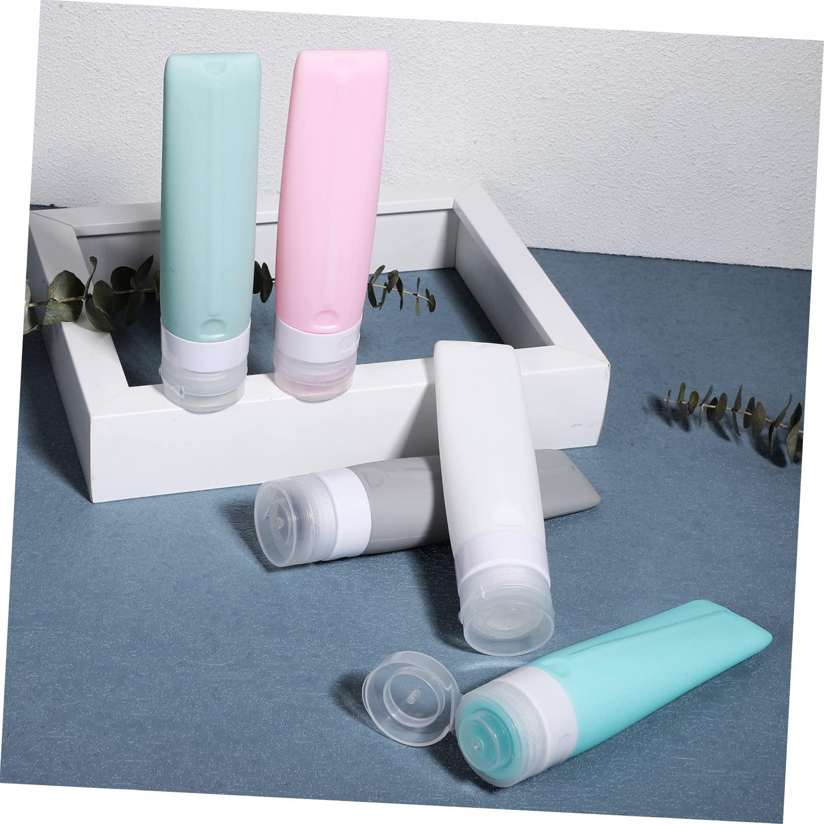 FOMIYES FOMIYES Refill Shampoo Bottles Set 5Pcs Silicone Travel Containers Wide Opening Design