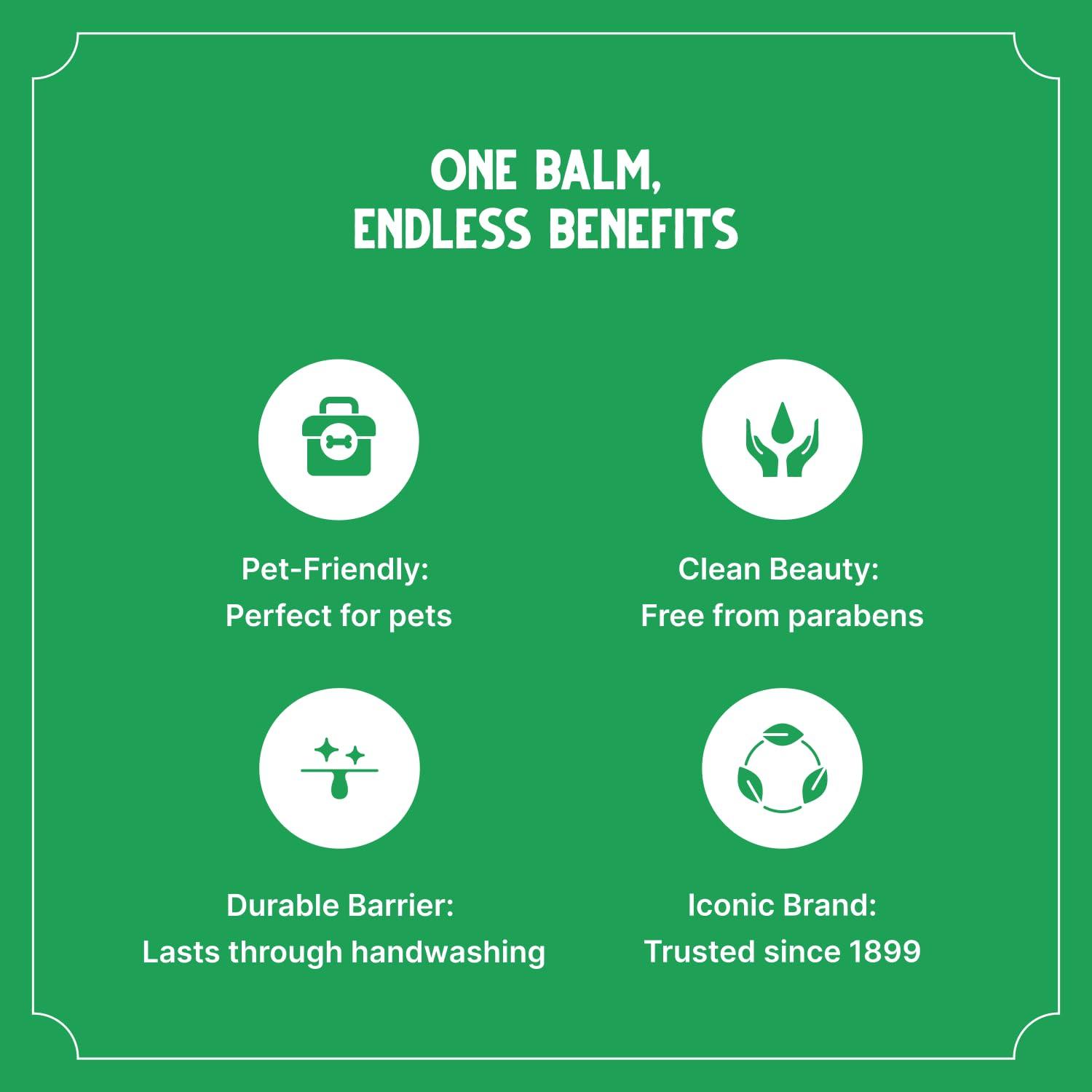 Bag Balm Bag Balm Vermont's Original Ointment, 1 Ounce Tin (Pack of 4), Moisturizing Ointment for Dry Skin that can Crack Split or Chafe on Hands Feet Elbows Knees Shoulders and More