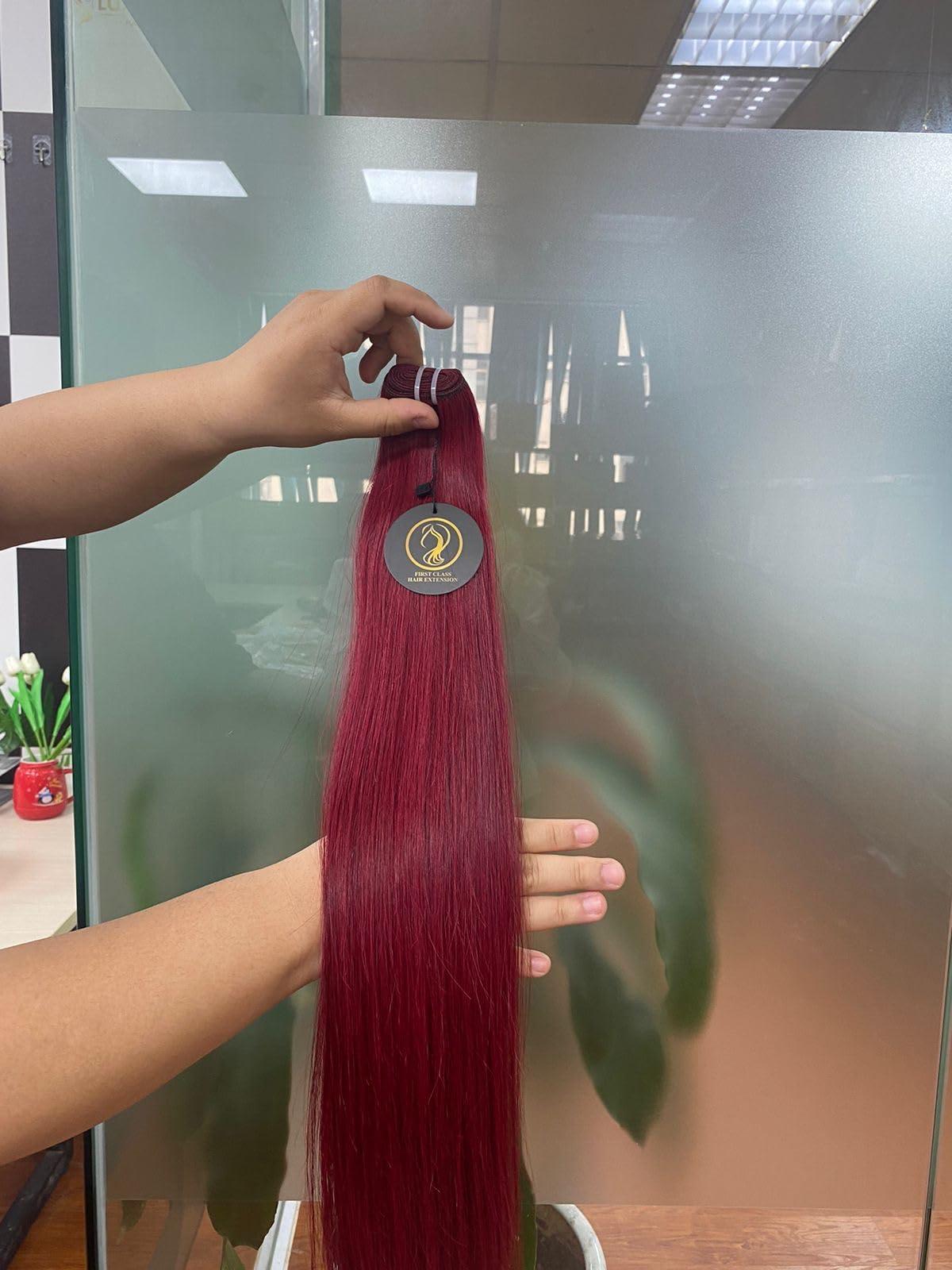 First Class Hair Extensions First Class Hair Extensions, red wine color, straight, sewing, 100% human hair. (20)