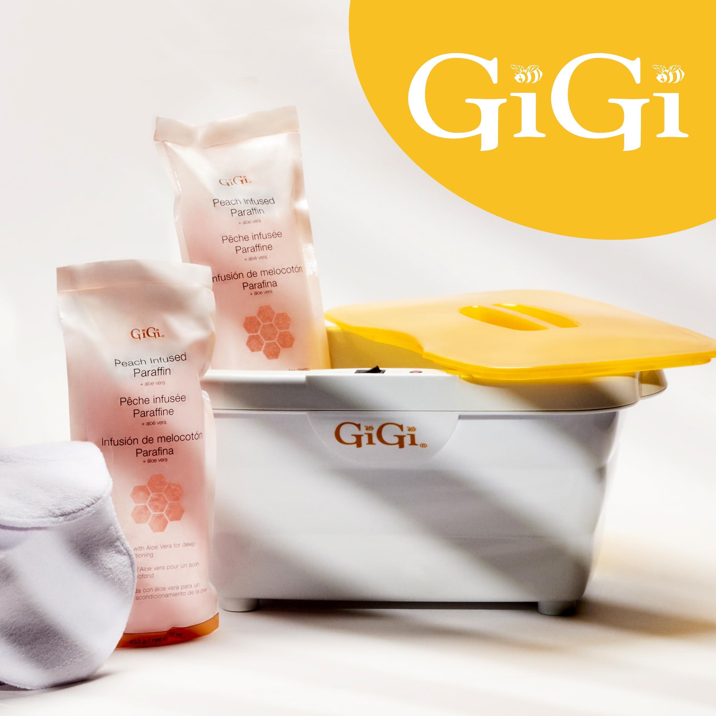 GiGi GiGi Paraffin Wax, Digital Paraffin Wax Bath for Hand and Foot Therapy, with Peach Paraffin Wax, 6 lbs.