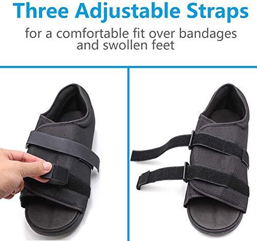 QMZDXH QMZDXH Post-Op Shoe,Orthopedic Sandal Post-Op Slipper Operative Shoe Walking Splint Brace Broken Toe Foot Fracture Boot Shoe for Injured Foot