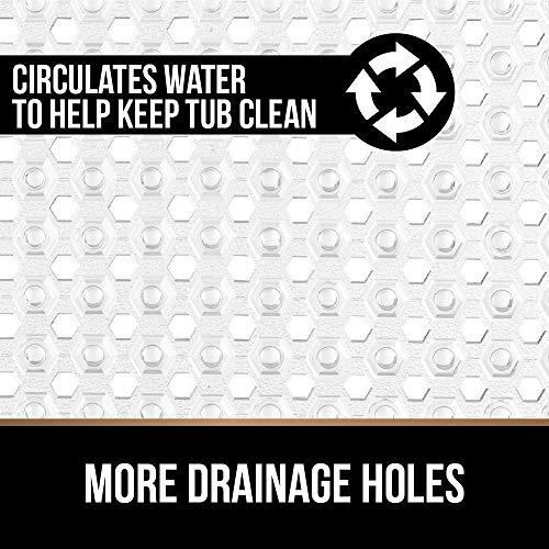 Gorilla Grip Gorilla Grip Bath Pillow and Shower Stall Mat, Bath Pillow Size 14.5x11 in White and Shower Mat Size 21x21 in Clear, 2 Item Bundle