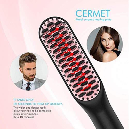 HUIXINLIANG HUIXINLIANG Beard Straightener for Men - Cutting Edge Ionic Beard Straightening Comb, Heated Hair Straightener for Men, Beard Comb and Heated Beard Brush,Dual Action Fine Comb