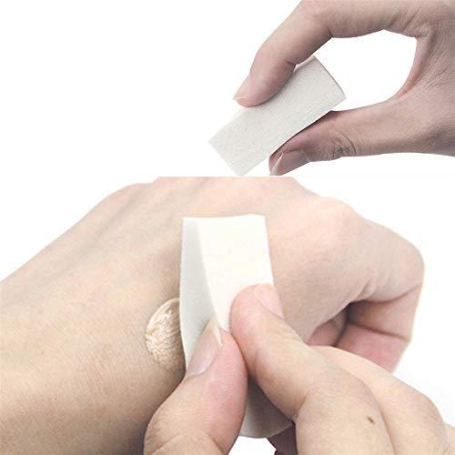 Symphonyw Make Up Wedges, 40 Pieces White Triangle Shape Makeup Sponge Cosmetic Wedges Foundation Beauty Tools