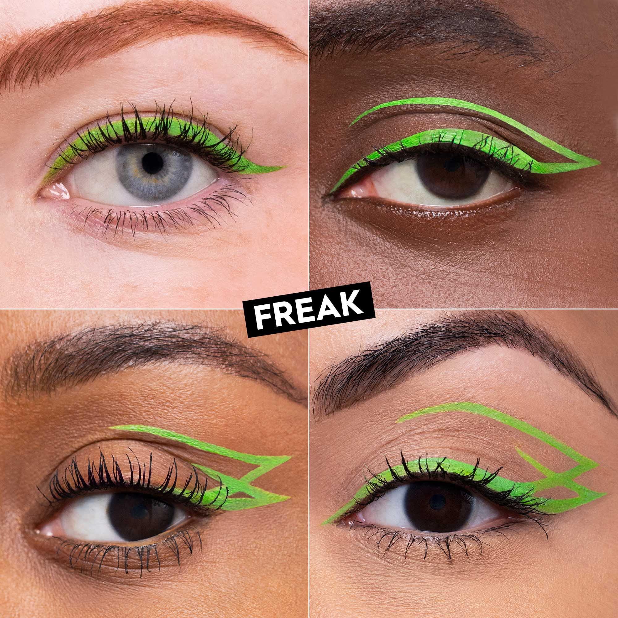 URBAN DECAY Urban Decay 24/7 Inks Liquid Eyeliner Pen  Water-Resistant, Smudge-Proof  Up to 24HR Wear  Ergonomic Grip  Vegan & Cruelty Free  Freak (Matte Lime Green, Felt Tip)