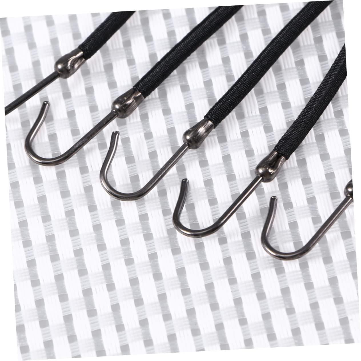 CANIGHT CANIGHT 20pcs Hooks for Ponytail Hair Barrettes for Bungee Hair Elastic Tie Puff Hair Bungees Ponytail Wigs Elastic Hair Ties with Hook Bungee Ponytail Hair Tie with Hooks Headband Black