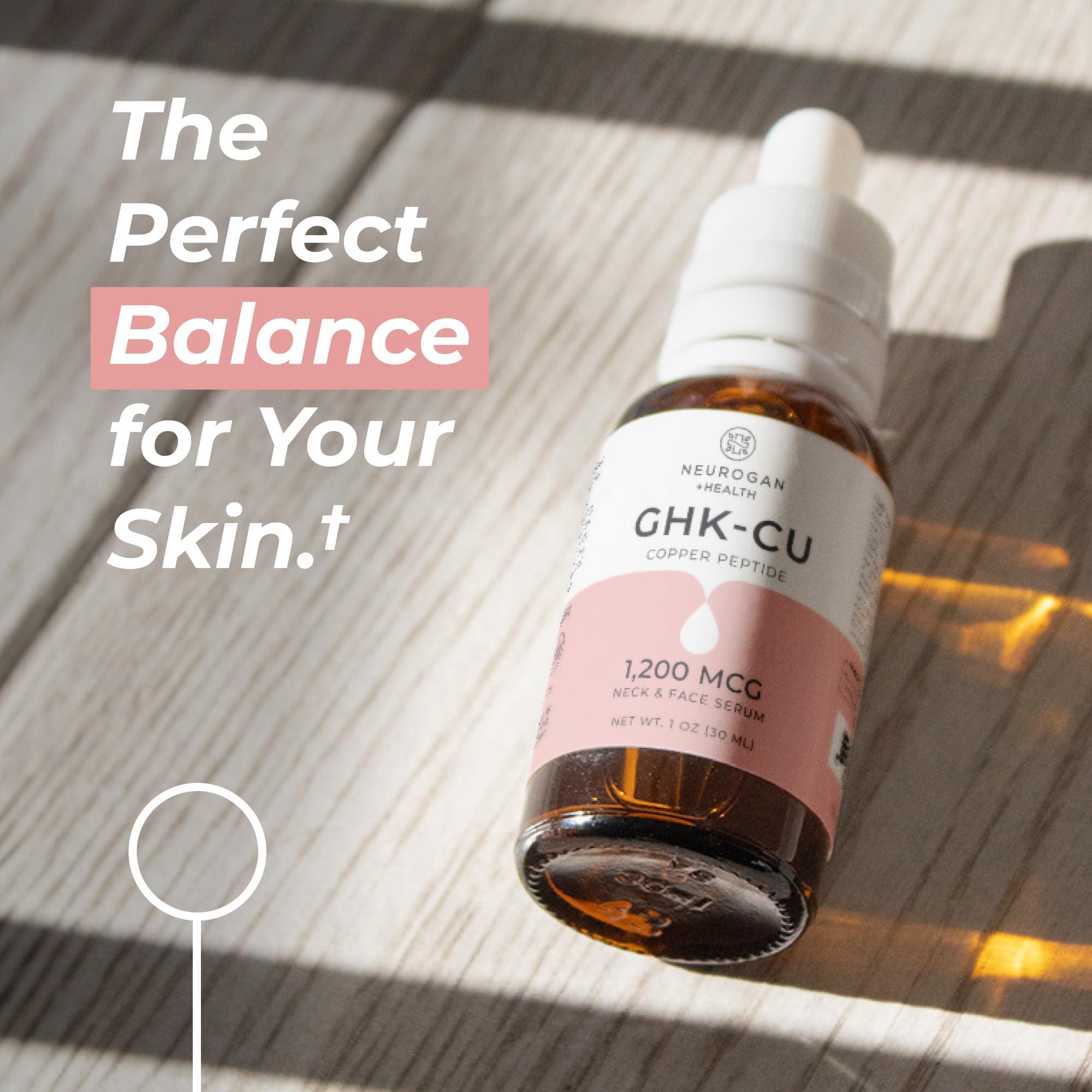 Neurogan GHK-Cu (Copper Peptide) Neck & Face Serum 1,200mcg (1 oz bottle)