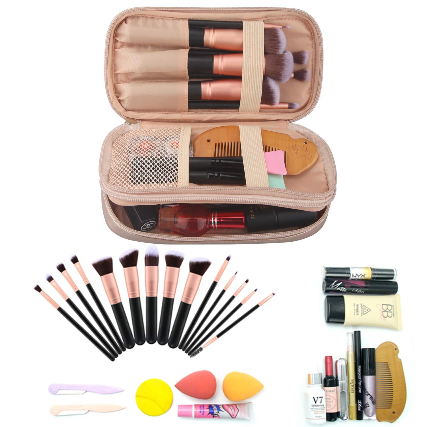 MONSTINA MONSTINA Makeup Bag for Women,Two layer Pouch Bag,Makeup Brush Bags Travel Kit Organizer Cosmetic Bag,Small Pouch Mini Size Bag