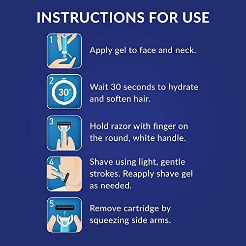 Gillette Gillette TREO Razor - Disposable Razors With Built-in Shave Gel, Great for Caregivers (Pack of 30)