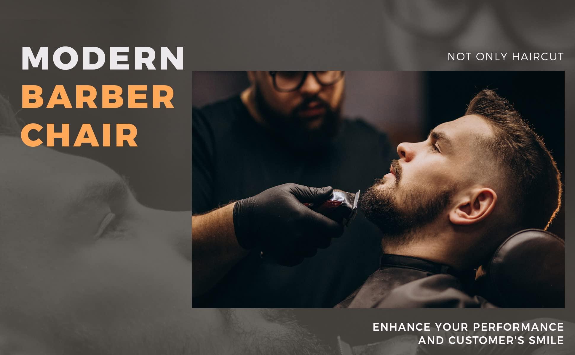 NinthAvenue Basics Reclining Barber Chair with Heavy Duty Pump for Beauty Salon Tatoo Spa Equipment