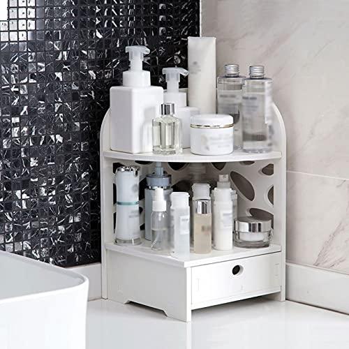 YXIANG56Q YXIANG56Q Makeup Box Punch Free Bathroom Countertop Cosmetic Storage Rack Dressing Table Drawer Storage Box Kitchen Dining Table Organizer Cosmetics and Perfume Organizer