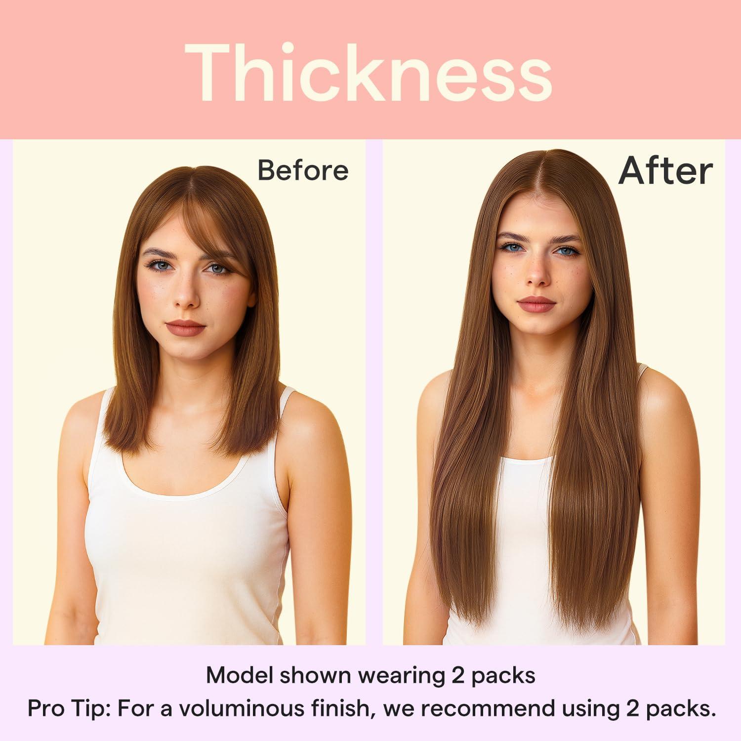 Full Shine Fulll Shine Copper Hair Extensions Clip in Hair Extensions Real Human Hair Remy Hair Copper Red Hair Extensions for Women Natural Hair Extensions 7 pcs 20inch 120G