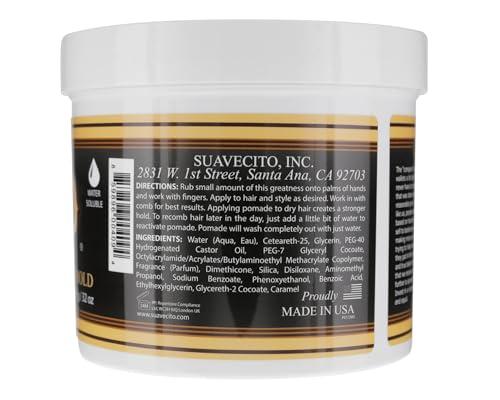 Suavecito Suavecito Strong Hold Hair Pomade For Men, 32 oz - Medium Shine Water Based Wax Like Flake Free Hair Gel - Easy To Wash Out - All Day Hold For All Hair Styles