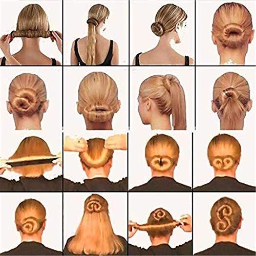 LHAAAYF Magic Bun Makers, LHAAAYF Professional Hair Bun Maker-Donut Hair- Perfect Hair Bun Maker-Ballet Bun Maker-Easy Bun Hair Tool-Kids Ballerina Bun-Shaper Bun Hair Tool, Light Coffee