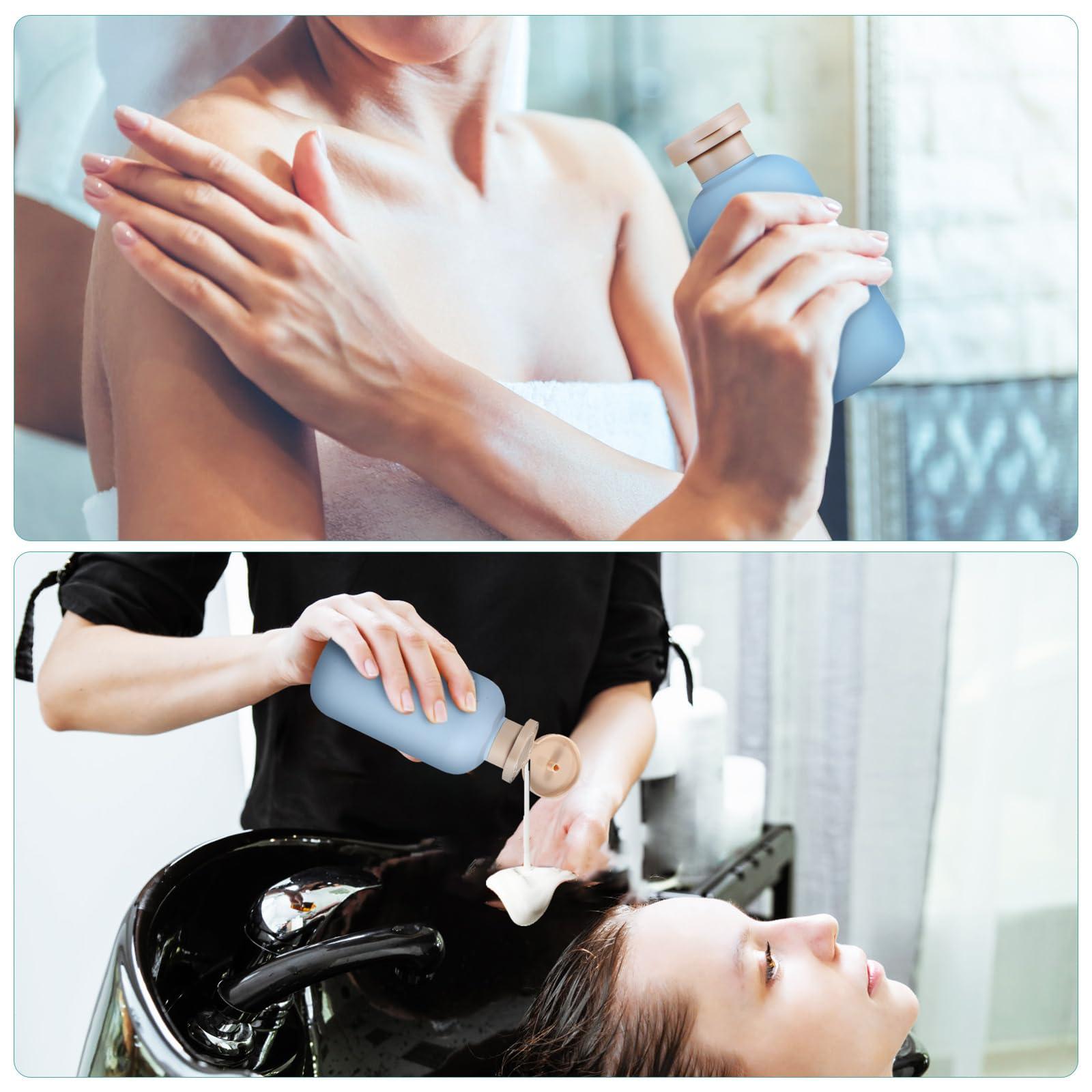 Healeved Healeved 4PCS Travel Bottles for Toiletries 200ml /6.7oz Travel Shampoo Bottles Empty Refillable Lotion Bottles Travel Size Toiletries Bottles Squeeze Bottles with Flip Cap Lotion Container