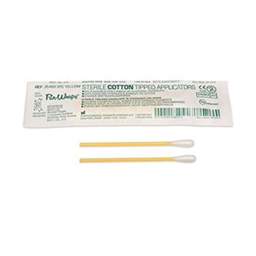 Puritan Puritan 25-806-10WC Cotton Tipped Sterile Applicators/Swabs with Wood Shaft, 1/10" Diameter x 6" Length (Box of 200)