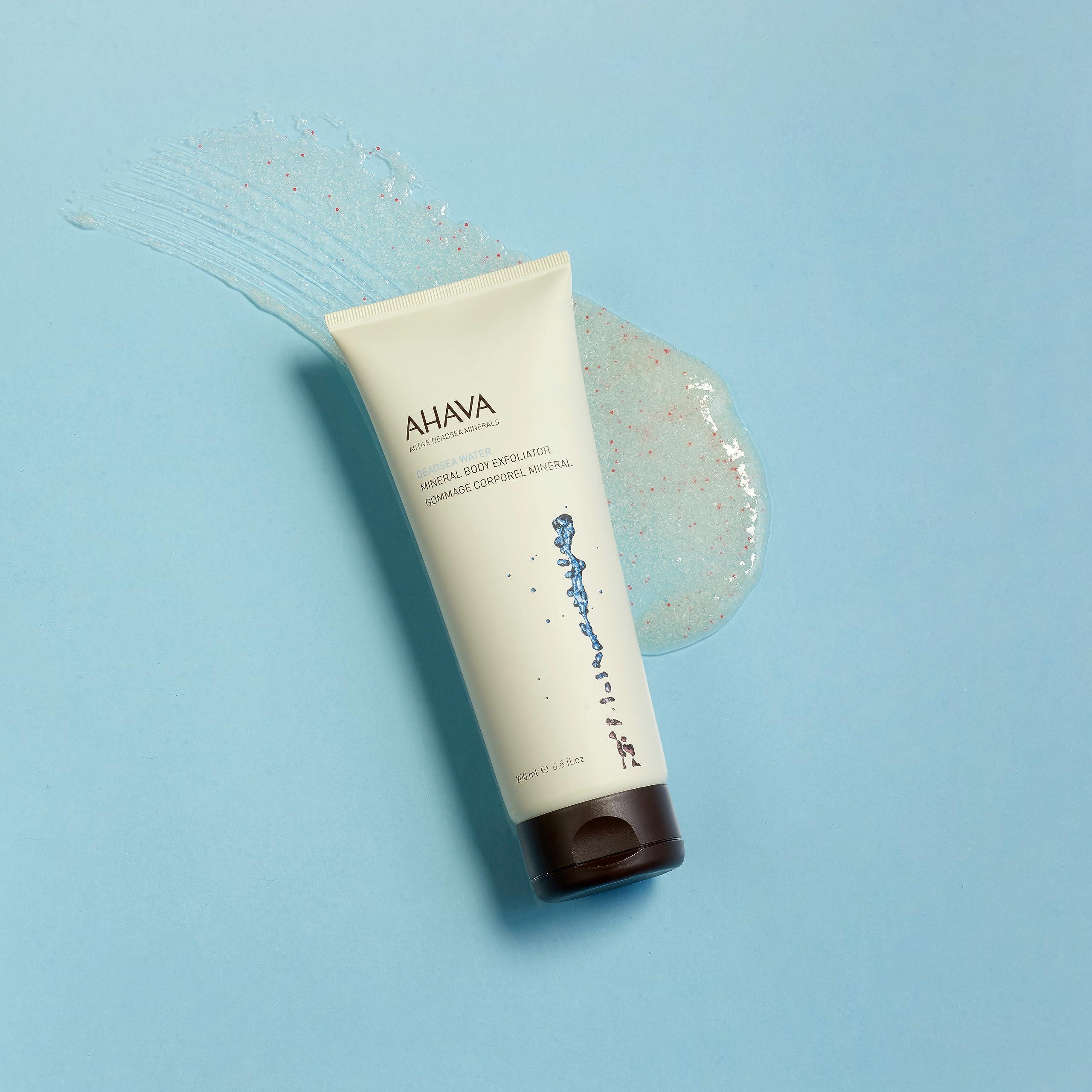 AHAVA AHAVA Dead Sea Water Mineral Body Exfoliator - Gel body Scrub For Daily Smoothness & Hydration, Removes Excess Dead Skin, Not Dries Out the Skin, with Exclusive Osmoter, 6.8 Fl.Oz