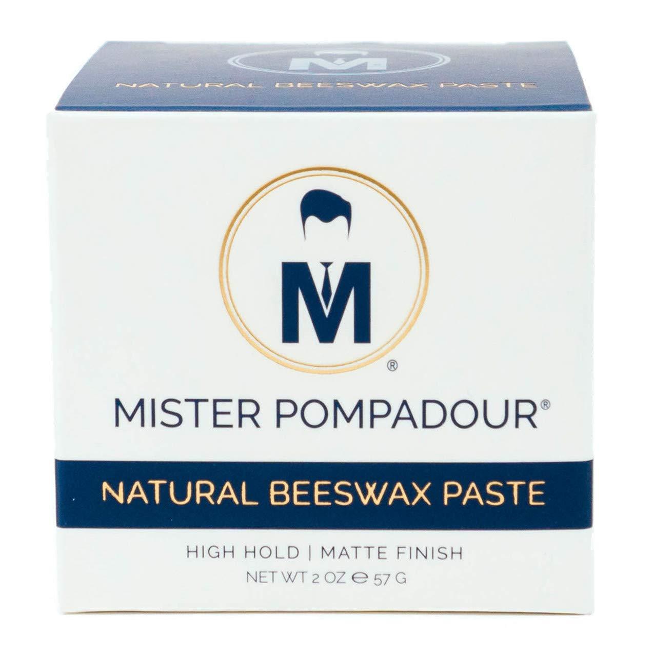 Mister Pompadour Mister Pompadour Natural Beeswax Paste | Matte Hair Product for Men & Women | HIgh Hold & No Shine | Water Based - Easy To Wash | 2oz