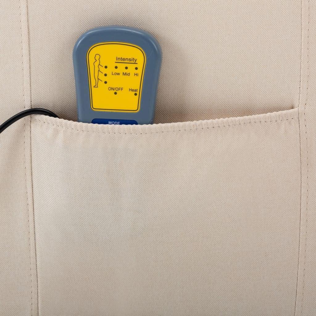 YITHOPI YITHOPI Relaxation armchairs Loungers Massage Reclining Chair Cream Fabric Electric Massage Chair with headrest, Bedroom/Living Room/Office 26.4" x 33.9" x 39.4" (W x D x H)