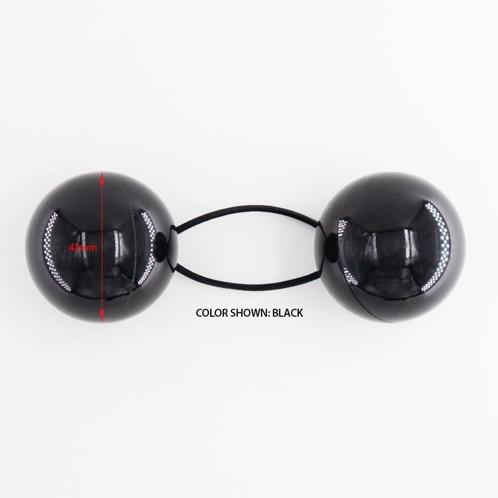 Beauty Town 2 Pcs 42mm Large Ball Knockers Hair Ties Ponytail Holders Hair Accessories for Girls Kids Toddler (Red)