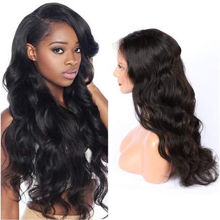 Tony beauty hair Tony Beauty Hair Natural Black Body Wave Full Lace Human Hair Wigs For Black Women Virgin Brazilian Hair Wavy Full Lace Wigs with Baby Hairs Glueless Lace Wigs 130 Density 10-26" (10" Free Part)