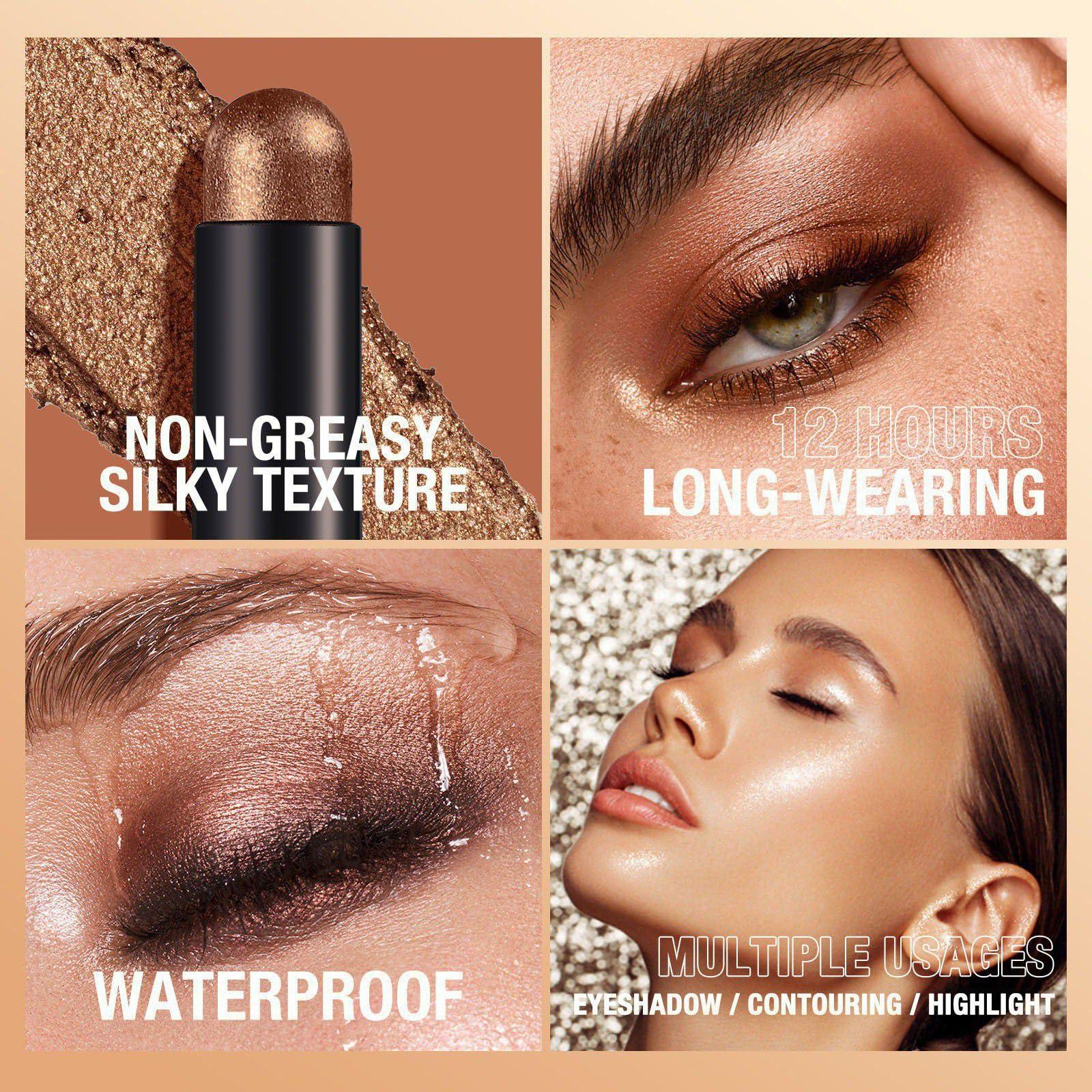 Spdoo Eyeshadow Sticks Set, Matte Cream Eyeshadow Sticks Set for Eyes, Shimmer Eye Crayon Shadow Brightener Stick, Long Lasting Waterproof Eye Shadow (#13)