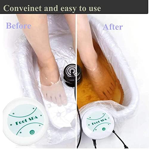 Lecaung Lecaung Detox Foot Bath Machine, Portable Ion Ionic Detox Foot Bath Machine, Foot Cleanse Foot Detox Spa Machine for Home Travelling USE with 10 Liners