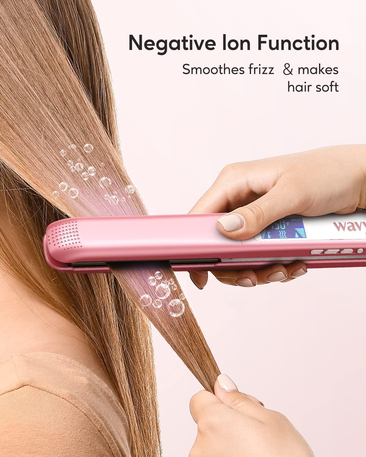 wavytalk Wavytalk 1 Inch Negative Ion Hair Straightener and Pencil Flat Iron