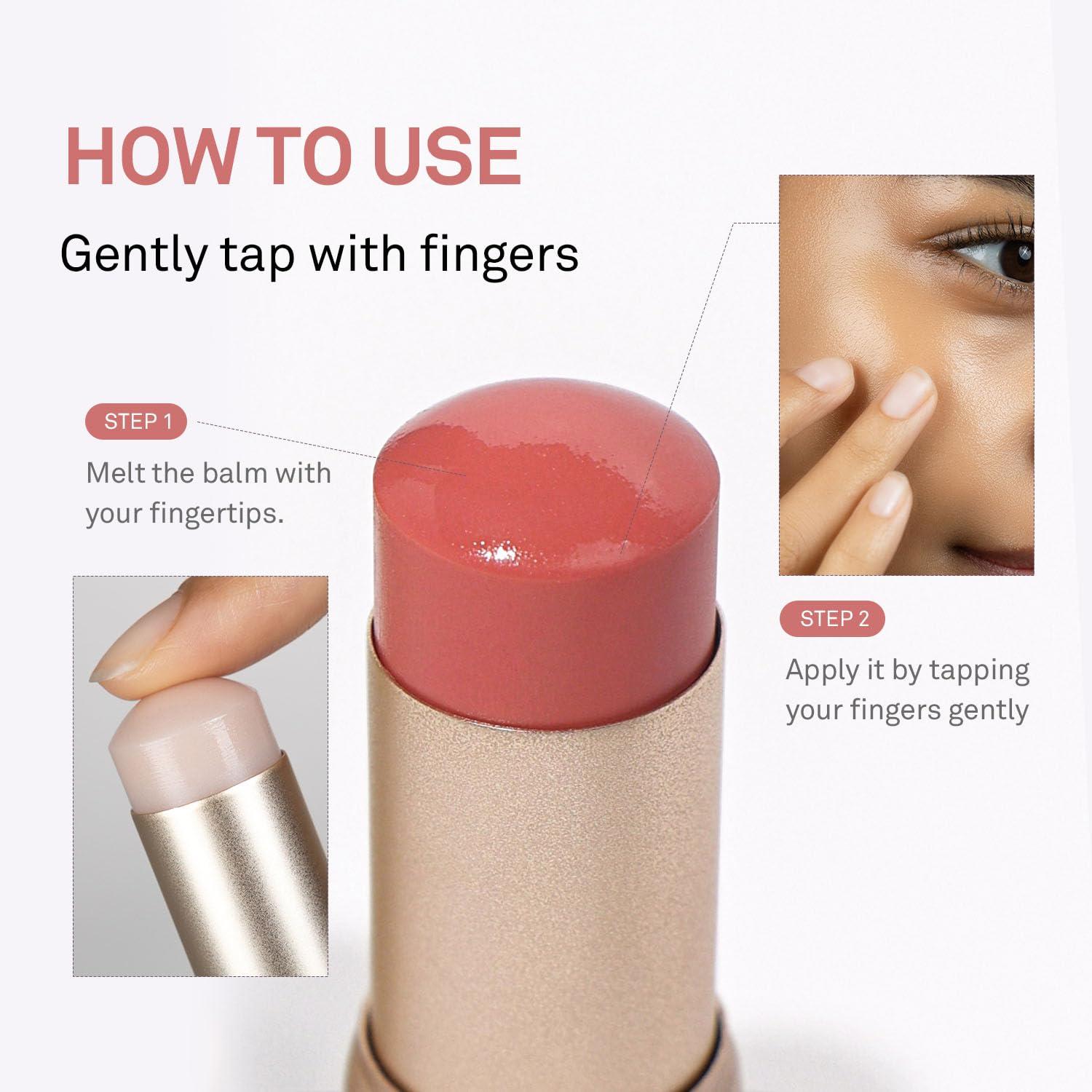 HINCE hince True Dimension Radiance Balm 10g - Shimmer Glow Face Highlighter Stick, Cream Blush Stick, Glass Skin, Korean Beauty, Valentines Day Gift for Women (TENDER ROOM, TP003)