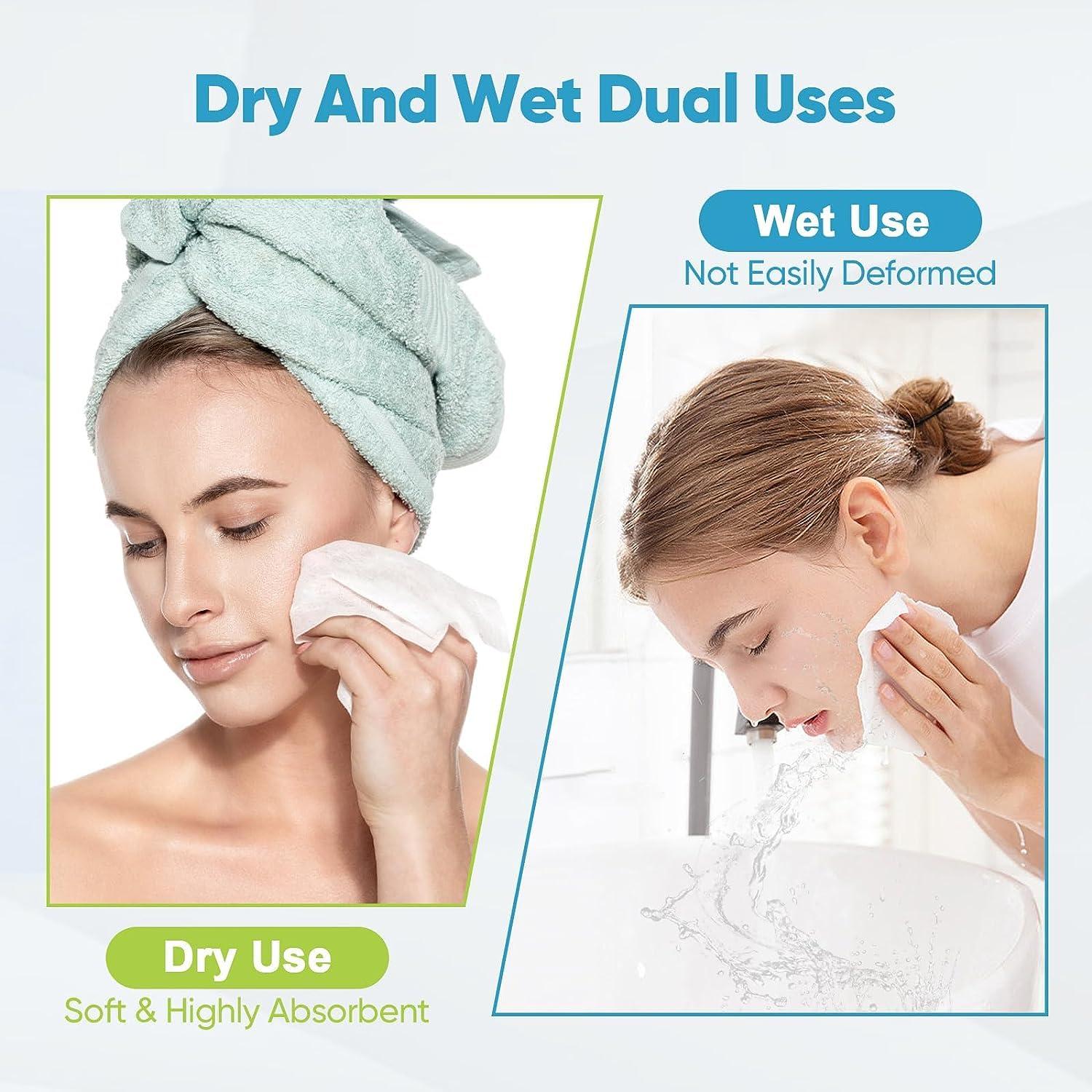 AIDEA AIDEA Face Towels Disposable-50Ct, Clean Facial Towels Face Cloths, Facial Cleansing Wipes for Sensitive Skin, Face Towelettes for Makeup Removing, Nursing, Travel, Dry Face Wipes