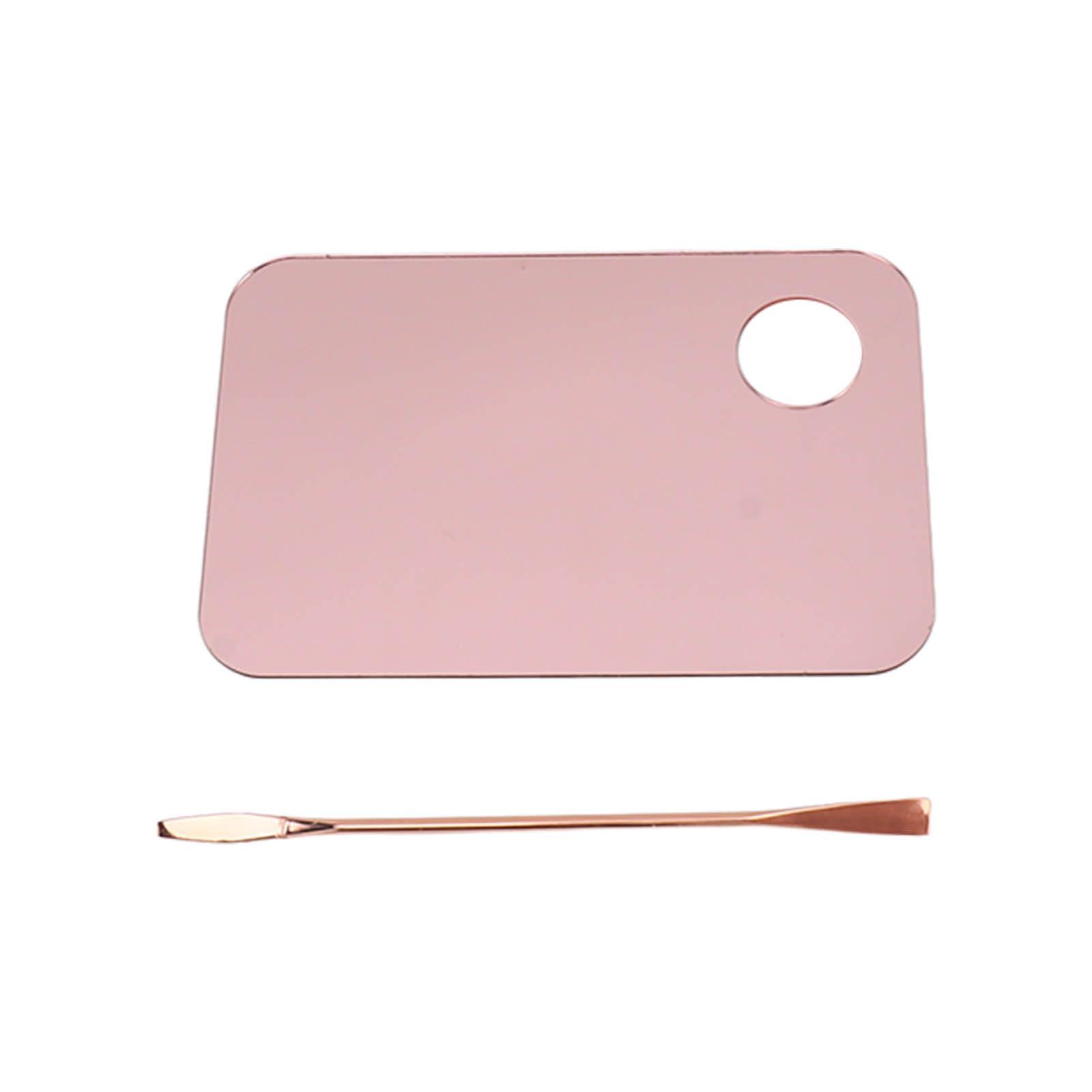 Tomotato Acrylic Cosmetic Makeup Palette, Rose Gold Makeup Mixing Tray Foundations Holder Plate Makeup Nail Art Palette for Foundations Eye Shadow Lipsticks Nail Art Beauty Salon