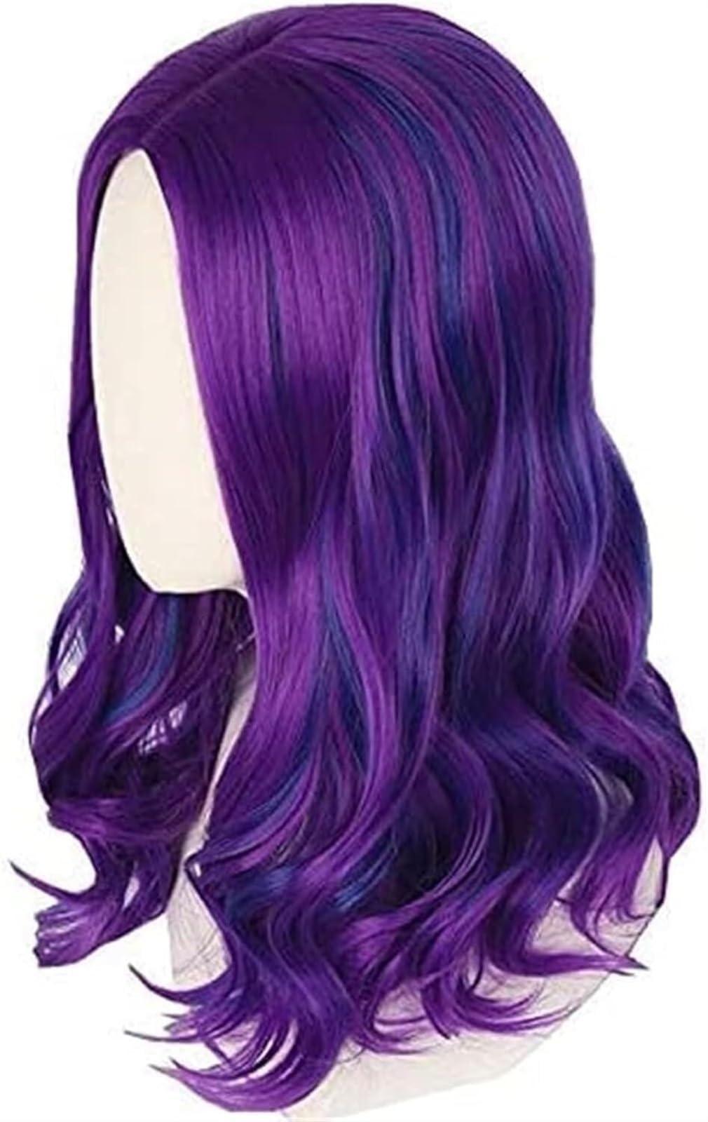 SHANFEIYU SHANFEIYU Anime women Purple and Blue Wig Halloween Fancy Dress Costume Wigs