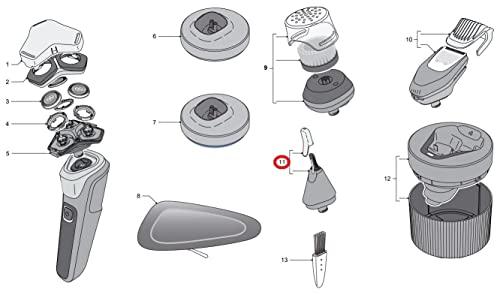 service_parts service_parts Nose Ear Hair Trimmer Click-on Attachment AC40/01 For Philips Shaver Wet & Dry S5531 S5579 S5581 S5666 S7731 S7782 S8050 S9502 S9931 S9982
