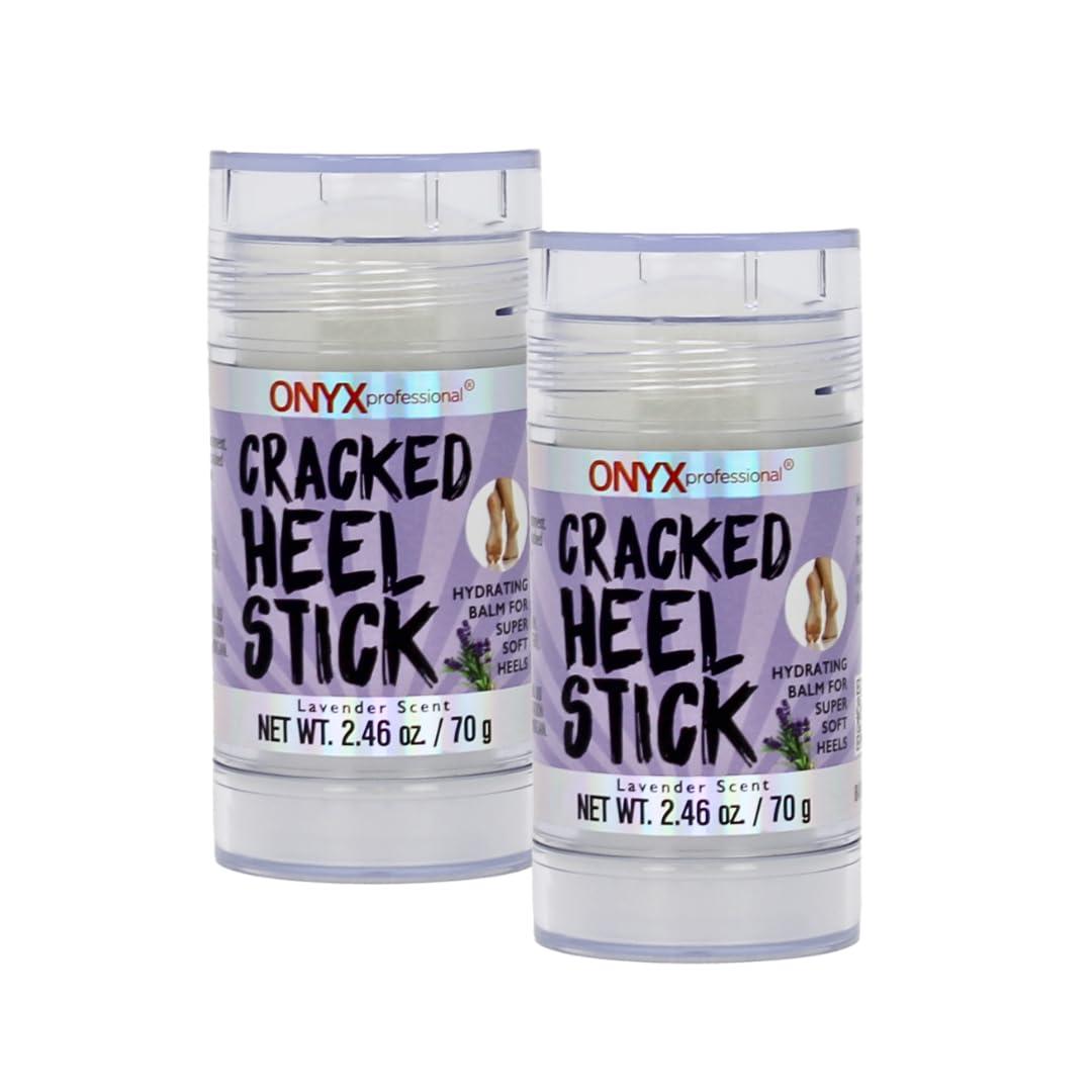 Onyx Professional Onyx Professional Cracked Heel Repair Balm Stick (2 Pack) Dry Cracked Feet Treatment, Moisturizing Heel Balm Rolls On So No Mess Like Foot Cream or Foot Lotion, Rescues Cracked Feet, Lavender Scent