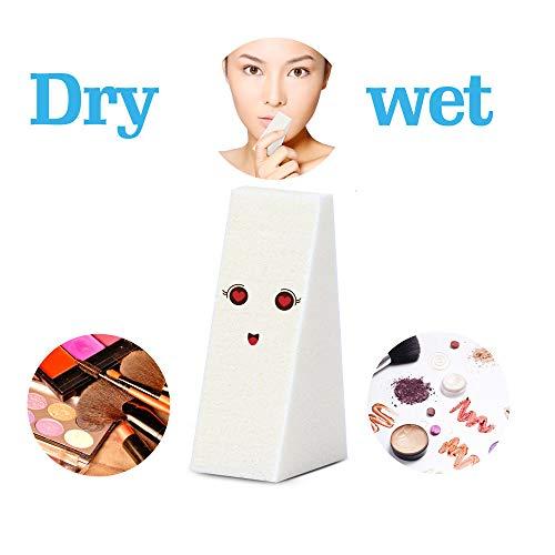 Symphonyw Make Up Wedges, 40 Pieces White Triangle Shape Makeup Sponge Cosmetic Wedges Foundation Beauty Tools
