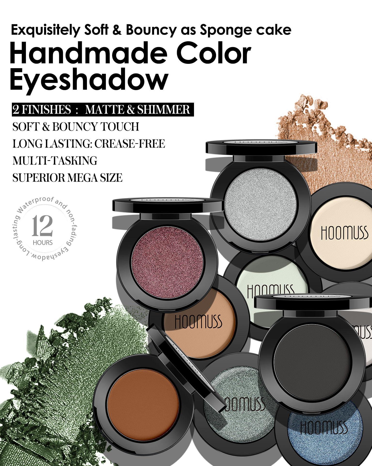 HOOMUSS HOOMUSS Single Grey Matte Eyeshadow Handmade Bold Eye Sahdow Pressed Powder Palette, High Pigmented & Long Lasting, Intense Color Grey Eyeshadow (Grey)