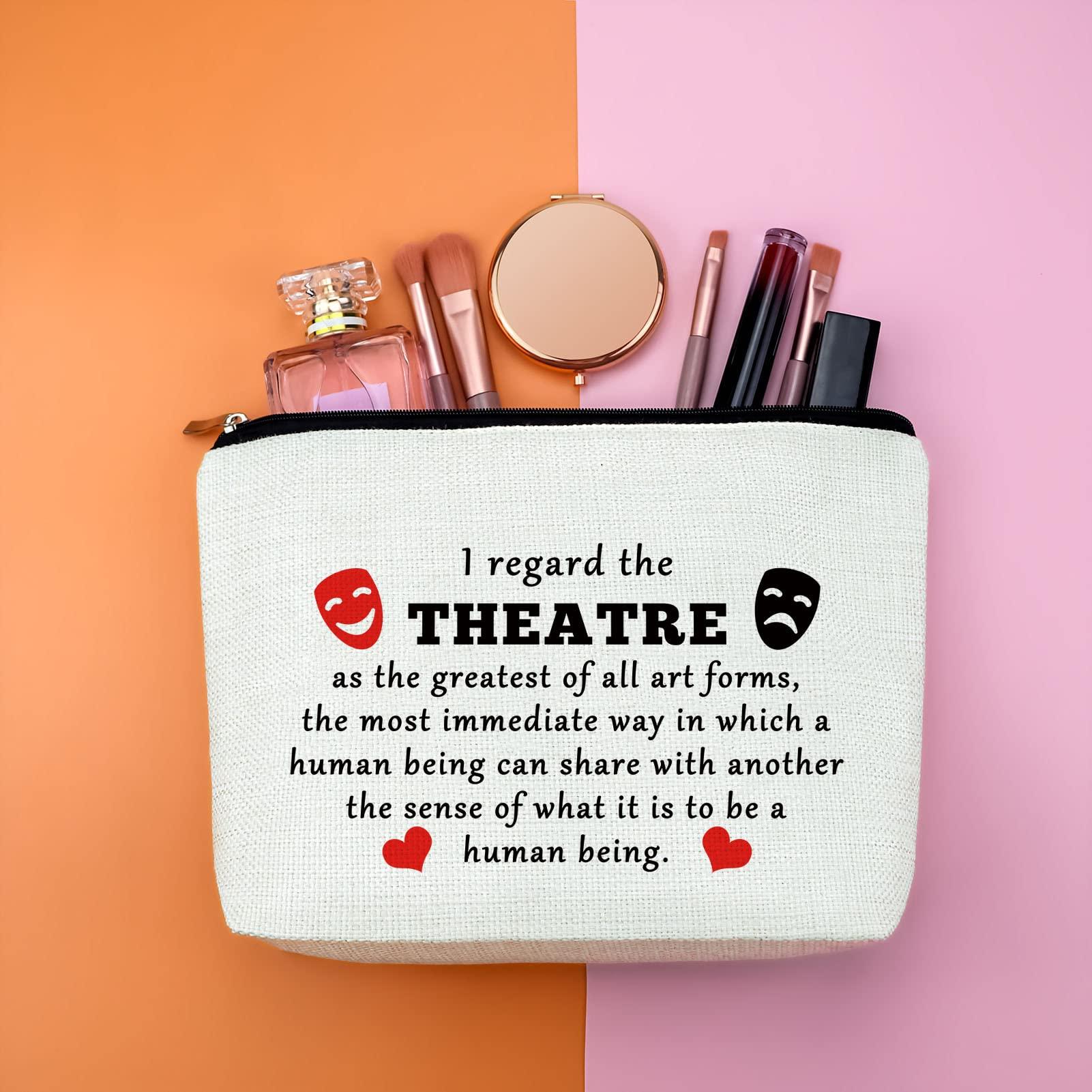 Gfhzdmf Gfhzdmf Acting Gifts for Women Musical Theatre Gifts Theatre Life Makeup Bag Thespian Actor Drama Lover Acting Present for Drama Present for Musical Cosmetic Bag