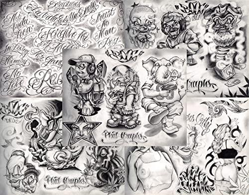 Tattoo Life Boog From The Streets With Love Gangsta Style Tattoo Flash 46 Sheets 11x14" Amazing Set For Tattoo Shop Display …