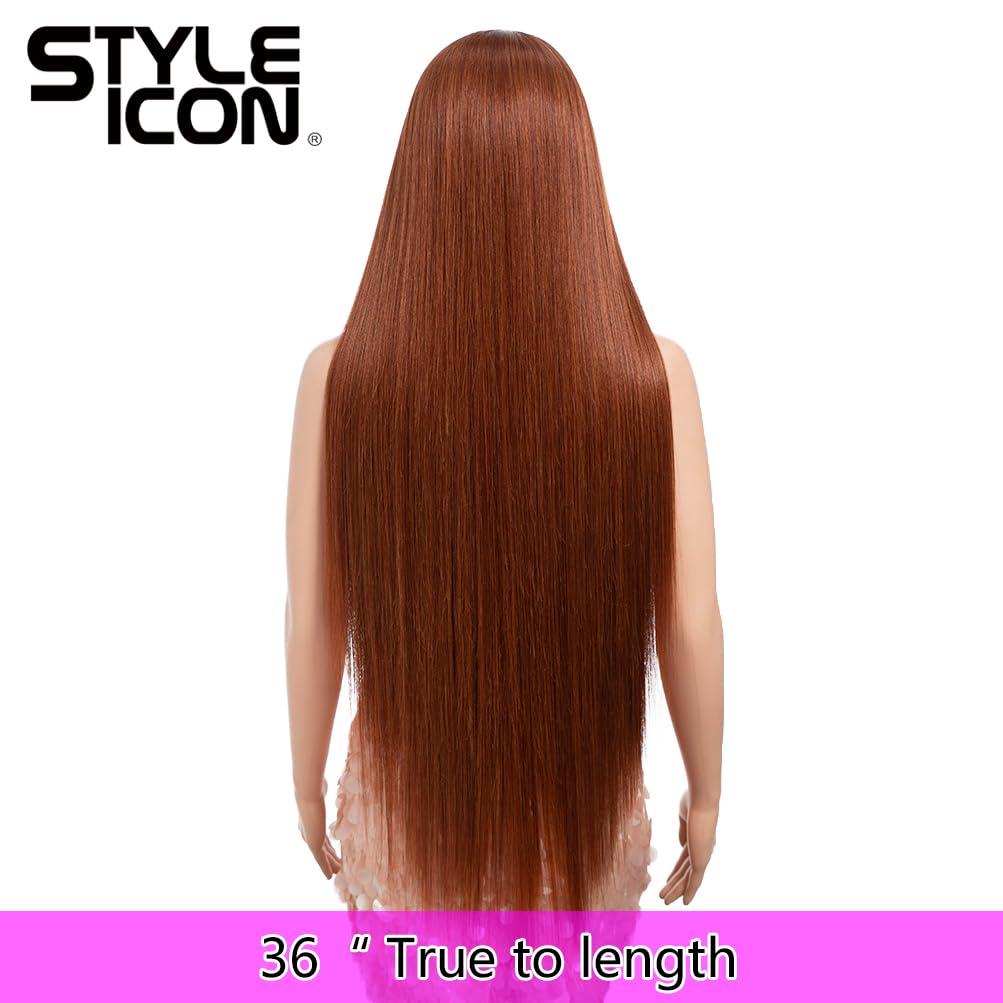 Style Icon Style Icon 36 Super Long 13x4 Lace Wig Easy-360 Lace Frontal Wigs Free Part Lace Front Wigs with Baby Hair (36, 130T)