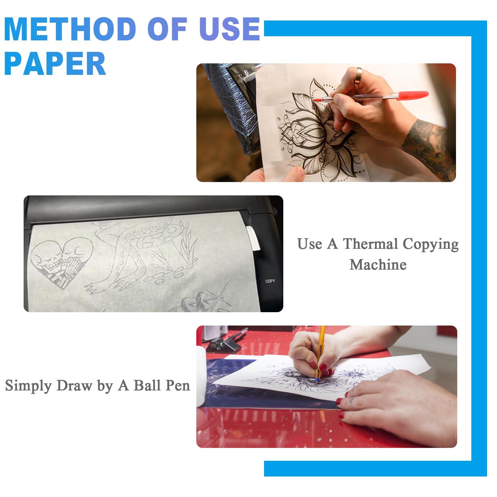 Emalla Emalla 3mm Tattoo Skin with Transfer Paper - 33Pcs Tattoo Stencil Paper and Skin Practice Kit Including 13Pcs Soft Tattoo Fake Skin and 20Pcs Tattoo Transfer Paper for Beginners or Artists Tattoo Kit