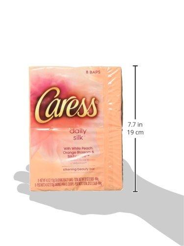 Caress Caress Moisturizing Beauty Bar, Daily Silk, 4 Ounce (Pack of 8)