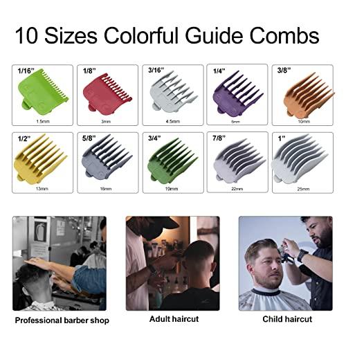 COSYONALL Professional Hair Clipper Guards Guide Combs,From 1/16inch to 1inch(1.5-25mm),Compatible with Wahl Professional Clippers/Trimmer