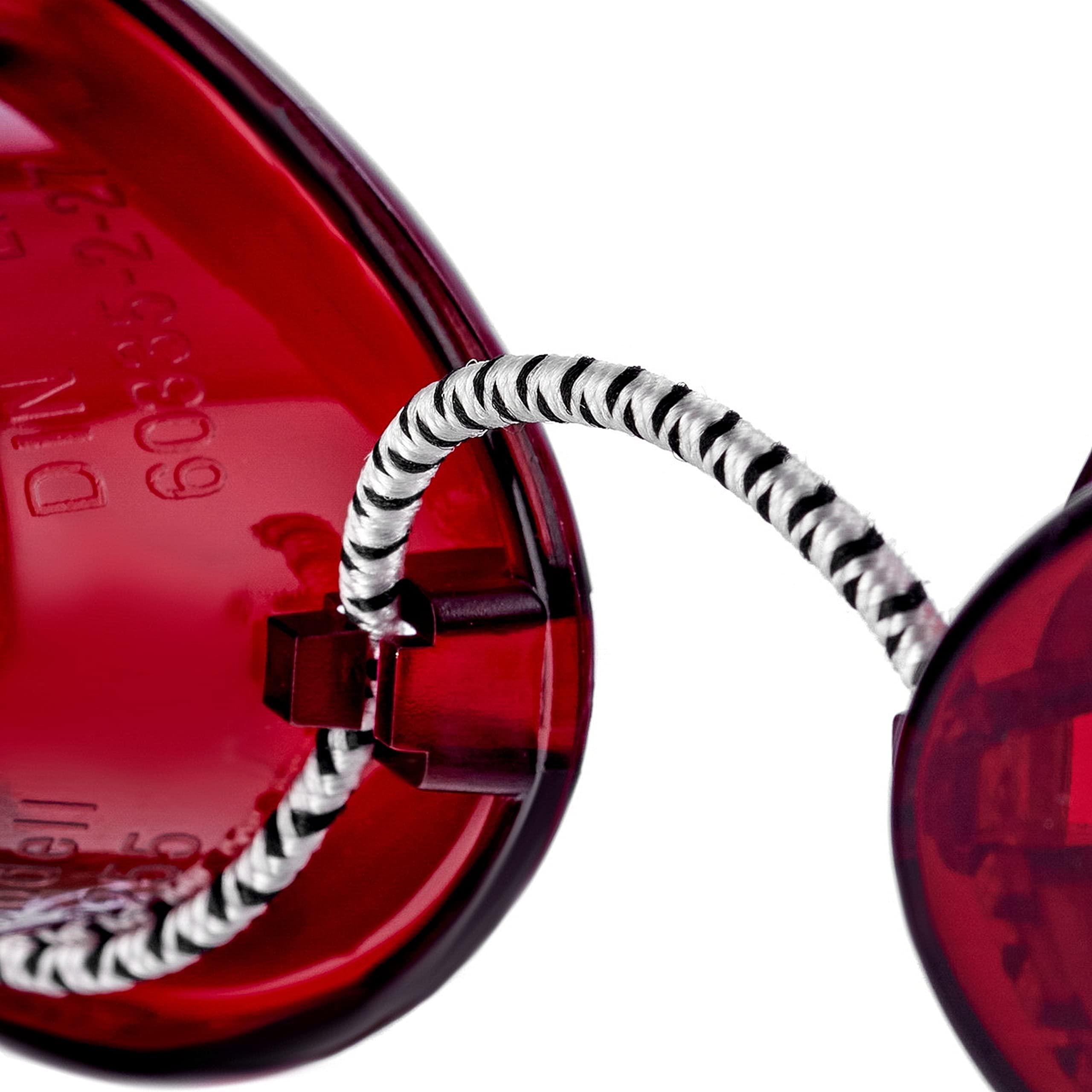 Schmerler Schmerler Tanning Glasses, Flexible Tanning Goggles Eye Shields, UV Eye Protection Sunglasses for Tanning in the Solarium, Individual Tanning Sun Bed Goggles, The Shades, Elastic Band, Red