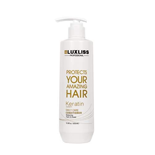 Luxliss Cysteine System Curl Softening Smoothing Treatment and Keratin Daily Care Shampoo & Conditioner 4PCS Set Professional Results Straightens and Smooths Hair Formaldehyde Free 100%Safe