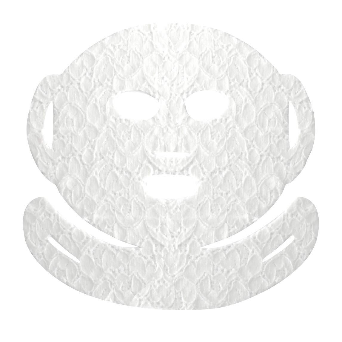 DERMOVIA LACE YOUR FACE Patented Compression Facial Mask, AS SEEN ON SHARK TANK, Reusable Biodegradable Cotton Anti Aging Skin Care, Brightening Bearberry, Single